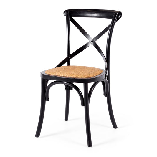 Cross Back Villa Dining Chair - Black