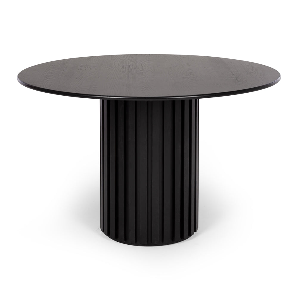 Rho Black Oak Round Dining Table