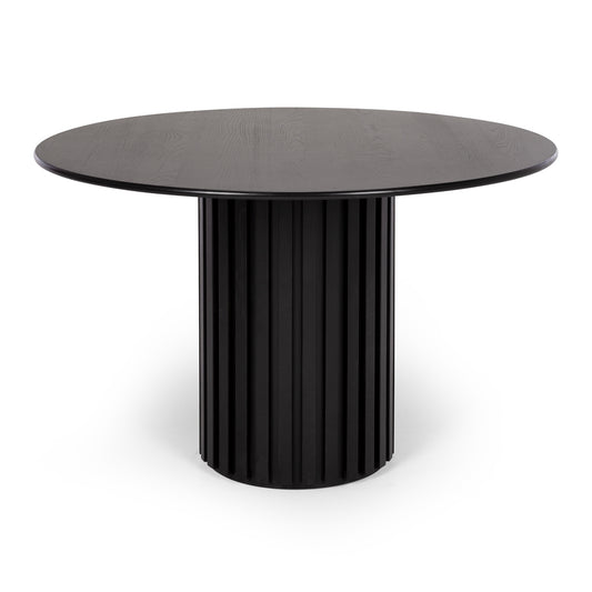 Rho Black Oak Round Dining Table