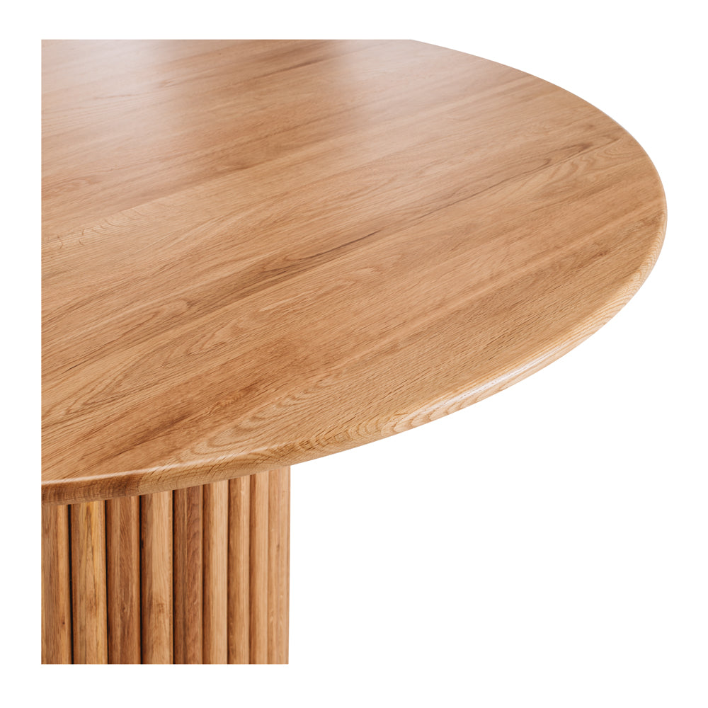 Rho Oak Round Dining Table Natural