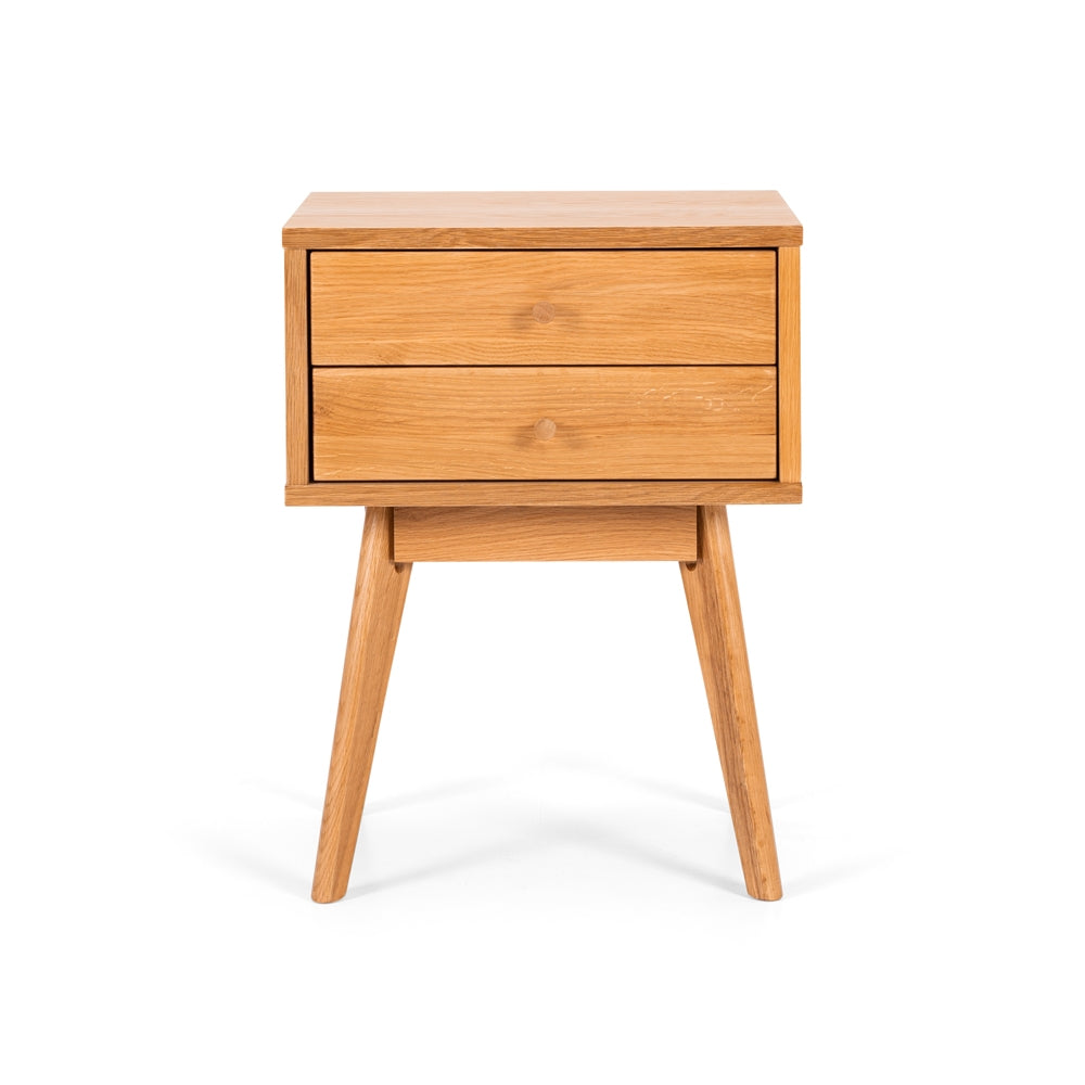 Radius Oak Bedside