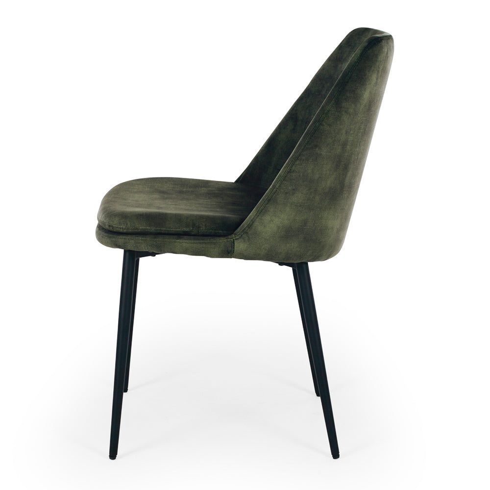 Mia Dining Chair - Velvet Moss Green