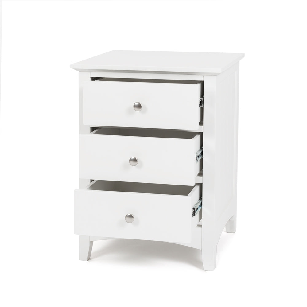 Jessica 3 Drawer Bedside