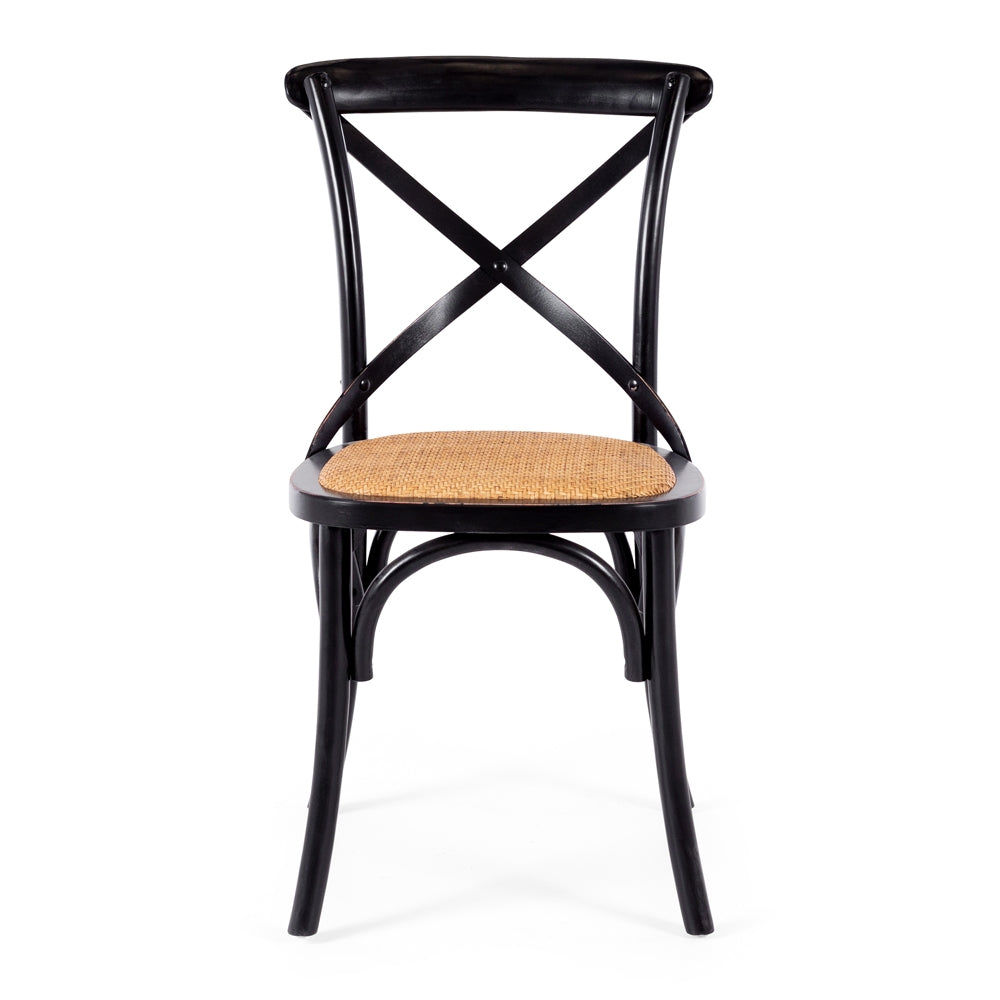 Cross Back Villa Dining Chair - Black