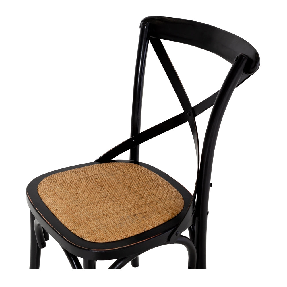 Cross Back Villa Dining Chair - Black