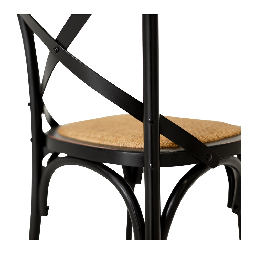 Cross Back Villa Dining Chair - Black