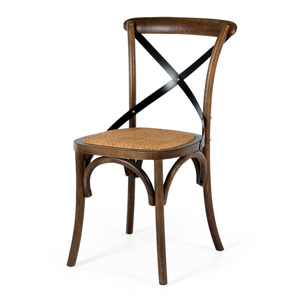 Cross Back Villa Dining Chair - Deep Oak