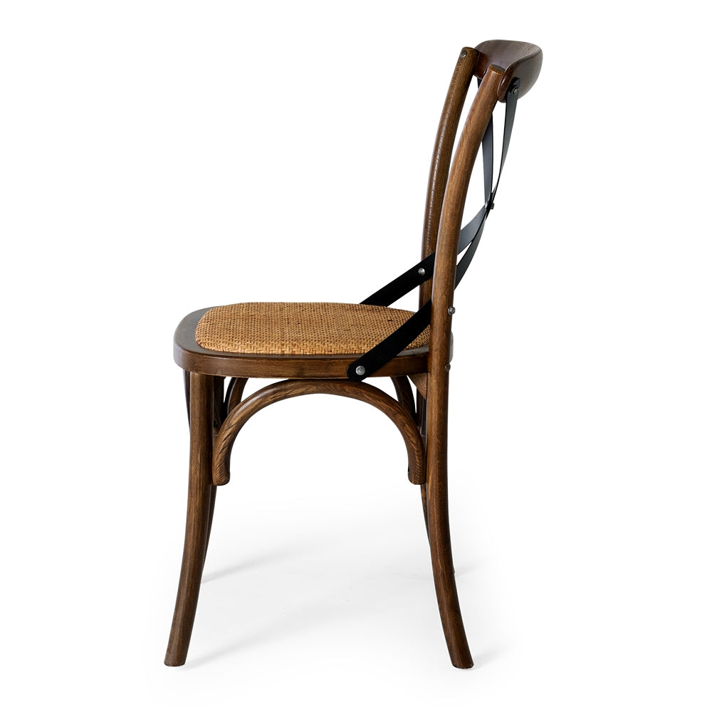 Cross Back Villa Dining Chair - Deep Oak