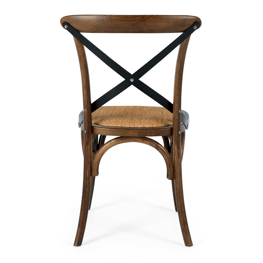 Cross Back Villa Dining Chair - Deep Oak