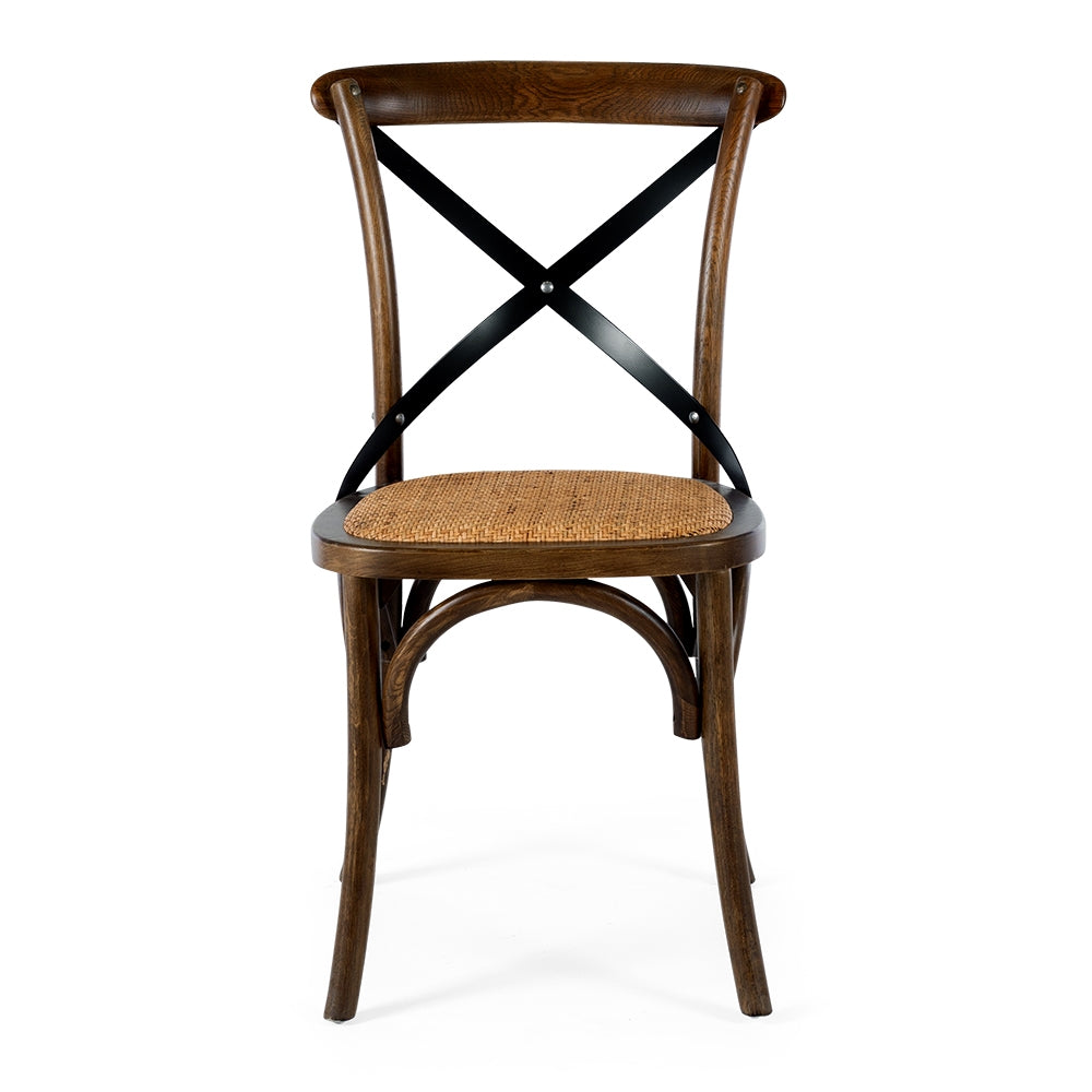 Cross Back Villa Dining Chair - Deep Oak