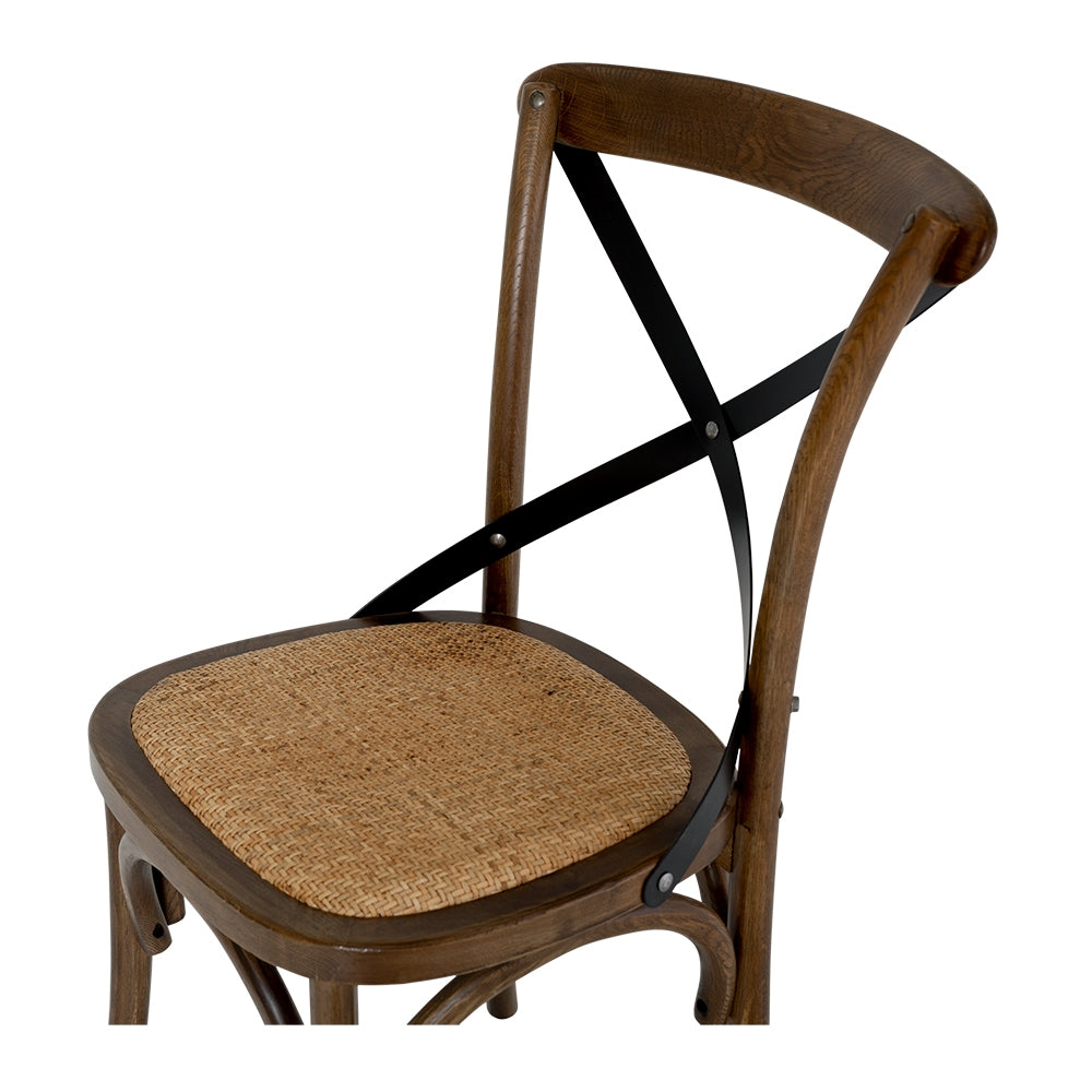 Cross Back Villa Dining Chair - Deep Oak