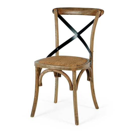 Cross Back Villa Dining Chair - Smoked Oak