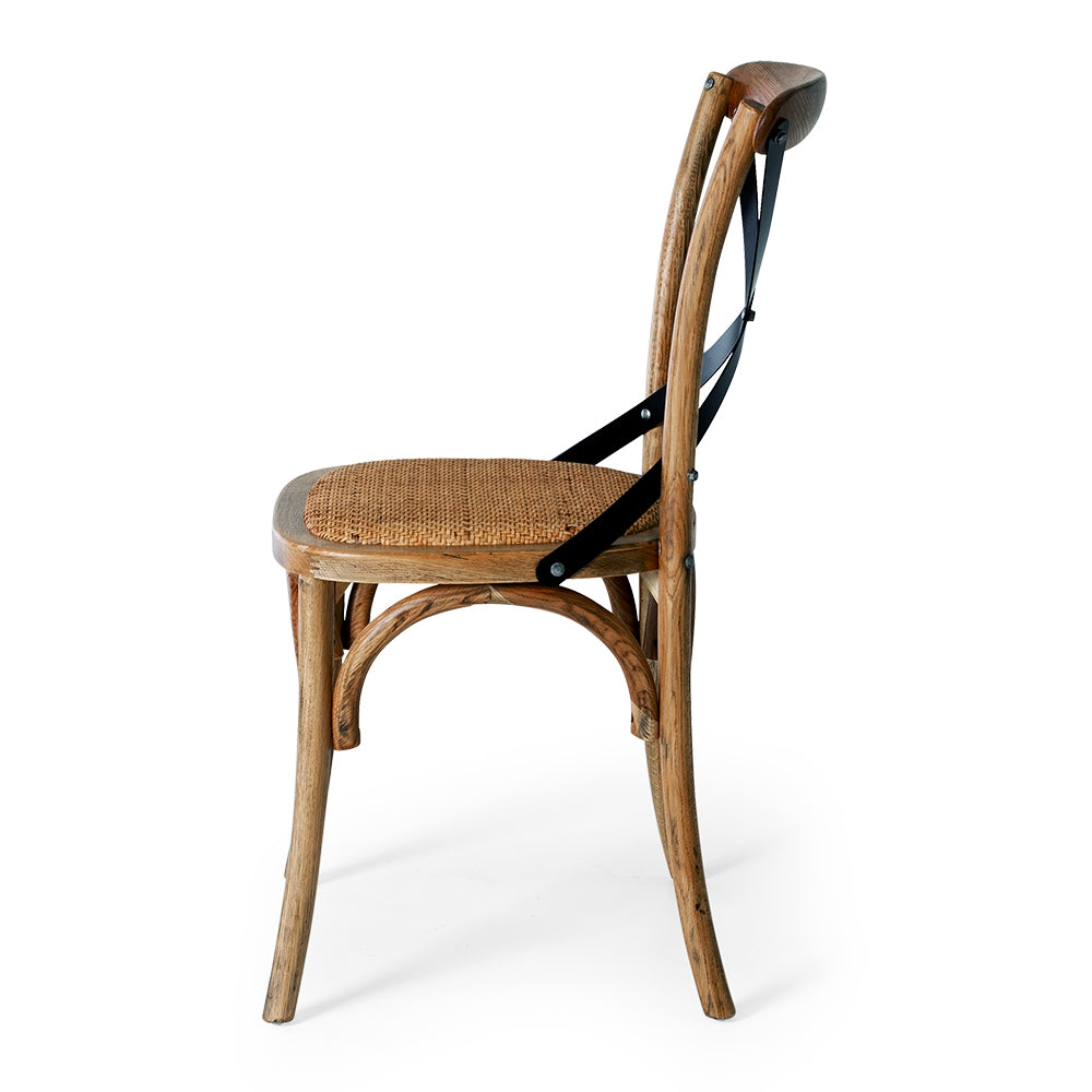 Cross Back Villa Dining Chair - Smoked Oak