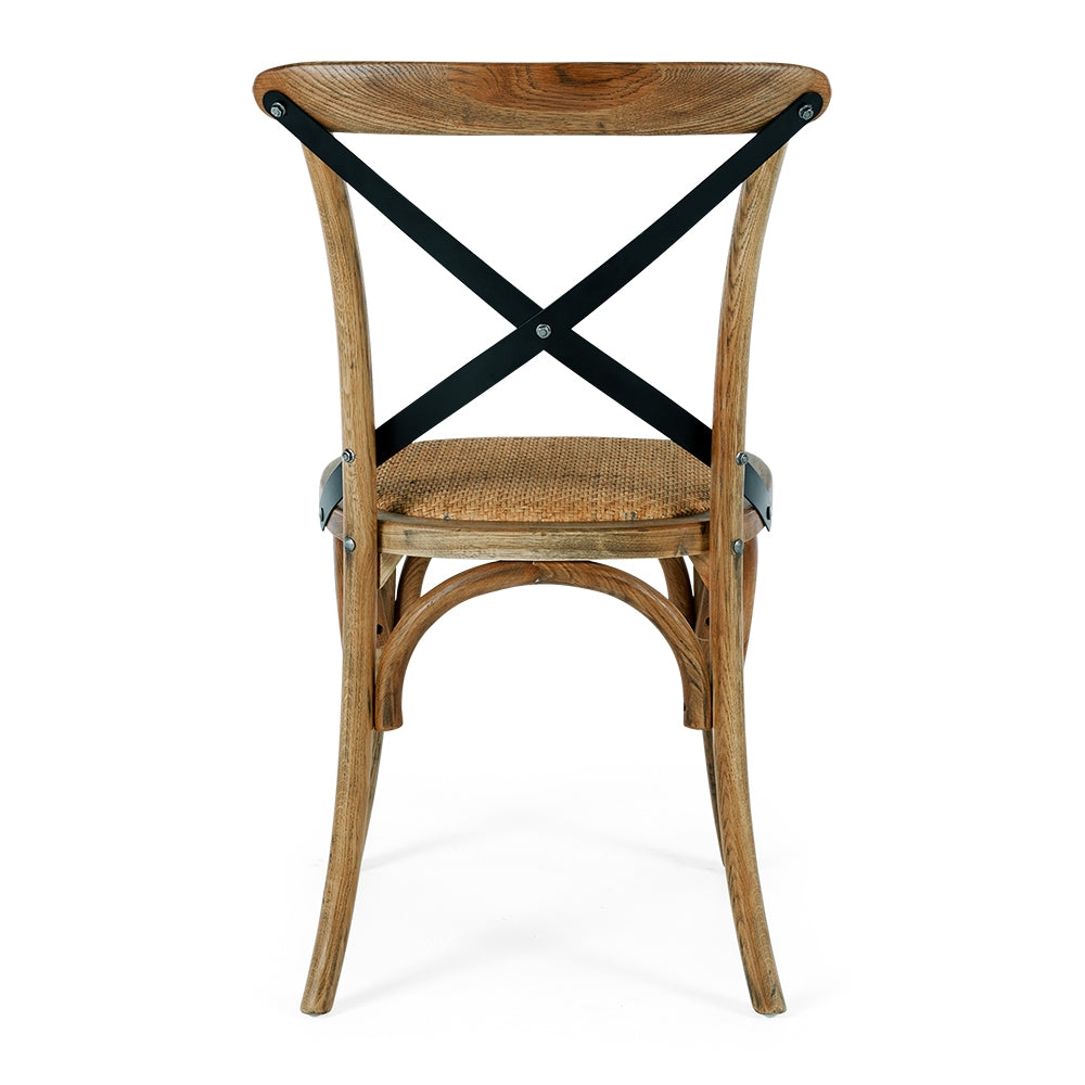 Cross Back Villa Dining Chair - Smoked Oak