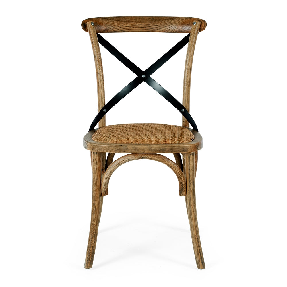 Cross Back Villa Dining Chair - Smoked Oak