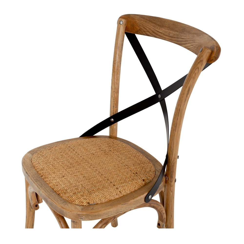 Cross Back Villa Dining Chair - Smoked Oak