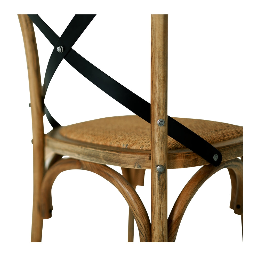 Cross Back Villa Dining Chair - Smoked Oak