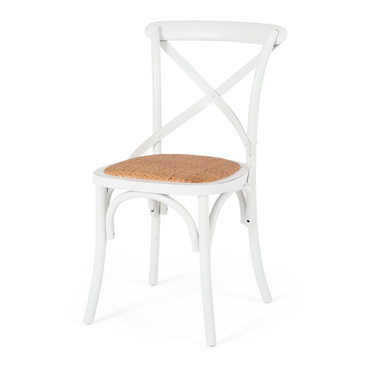 Cross Back Villa Dining Chair - Aged White