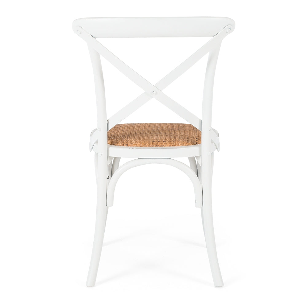 Cross Back Villa Dining Chair - Aged White