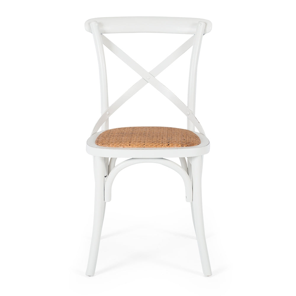 Cross Back Villa Dining Chair - Aged White