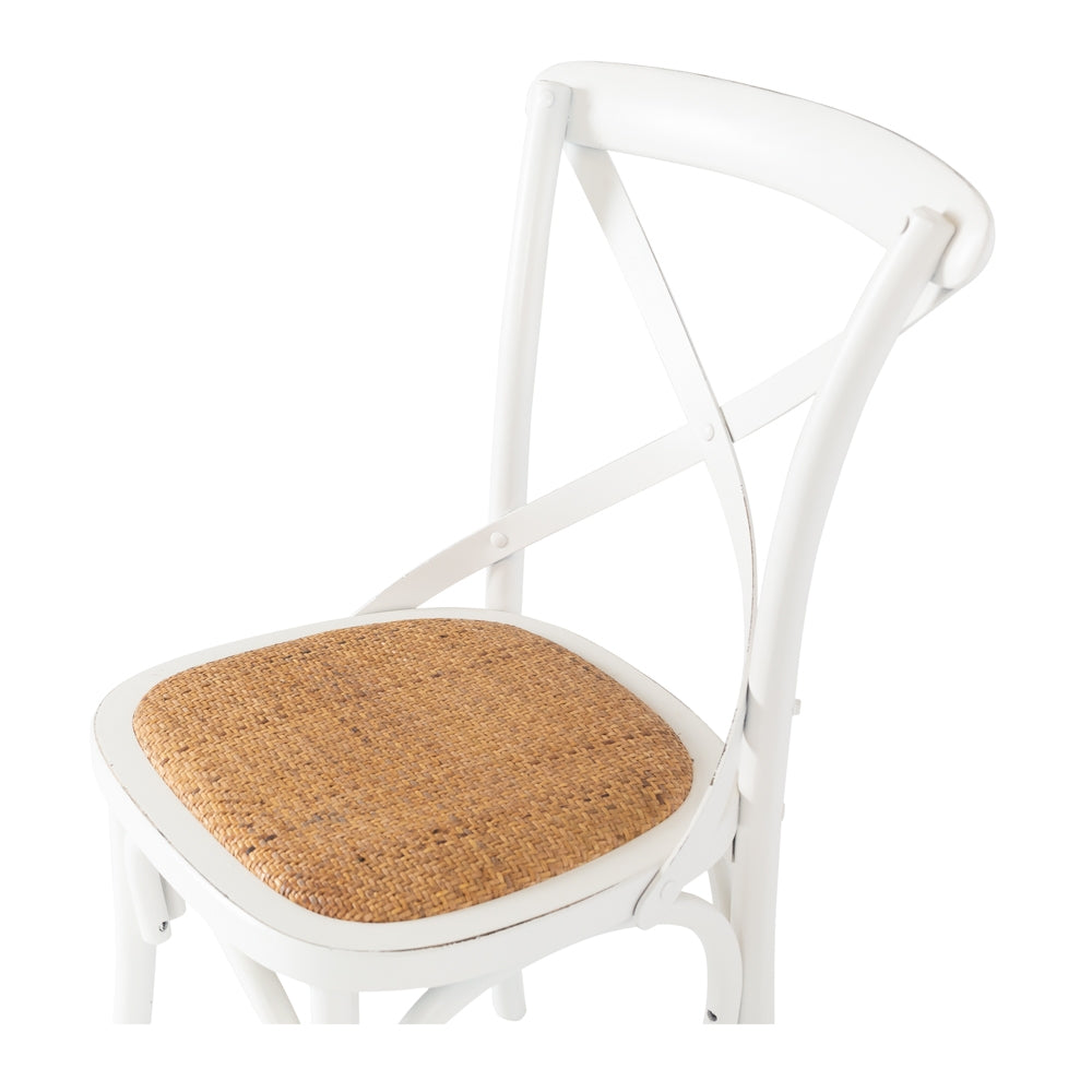 Cross Back Villa Dining Chair - Aged White