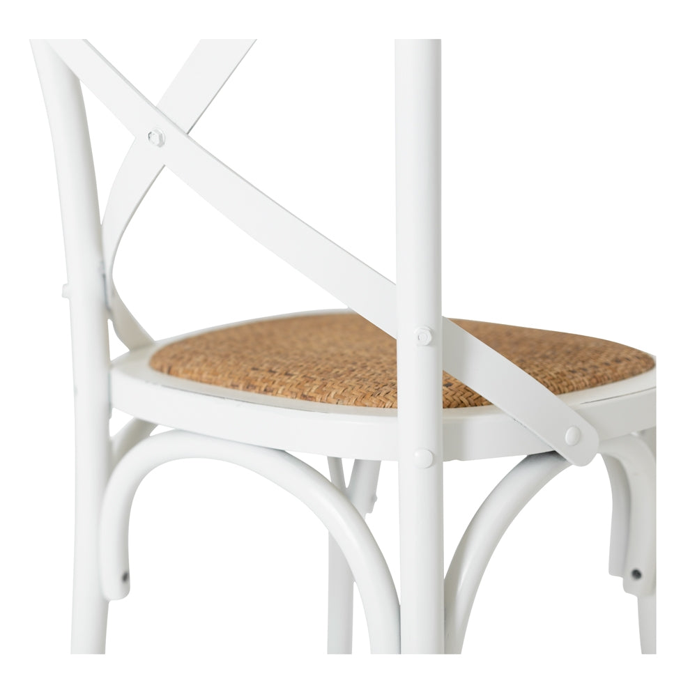 Cross Back Villa Dining Chair - Aged White