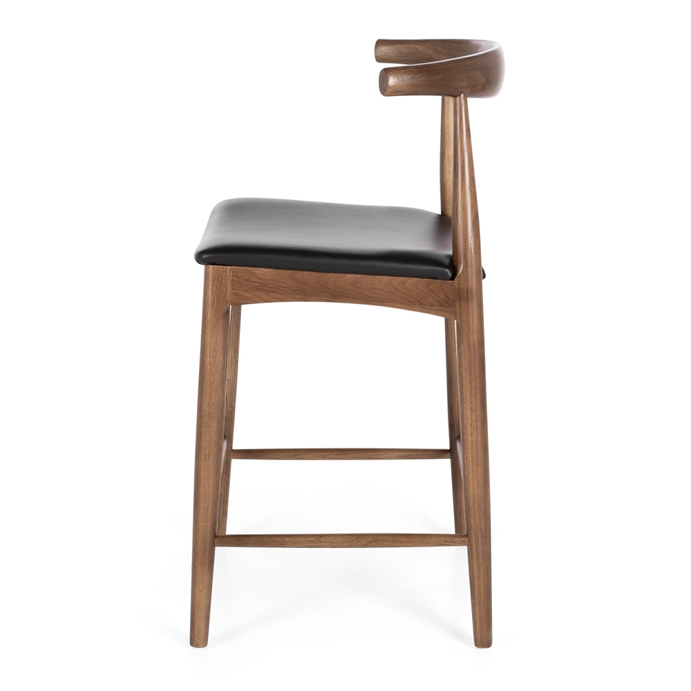 Elbow Bar Stool - Deep Oak