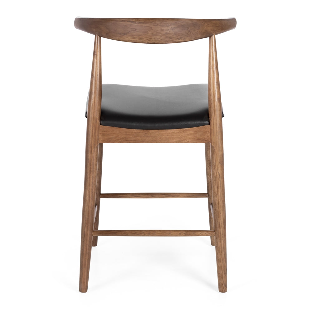 Elbow Bar Stool - Deep Oak