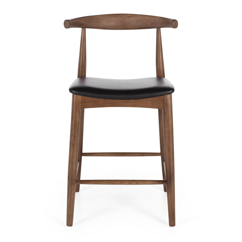 Elbow Bar Stool - Deep Oak