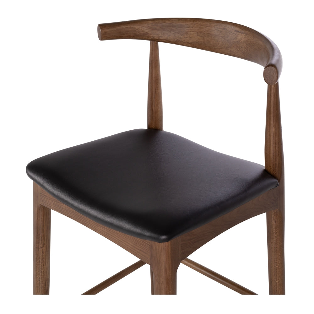 Elbow Bar Stool - Deep Oak