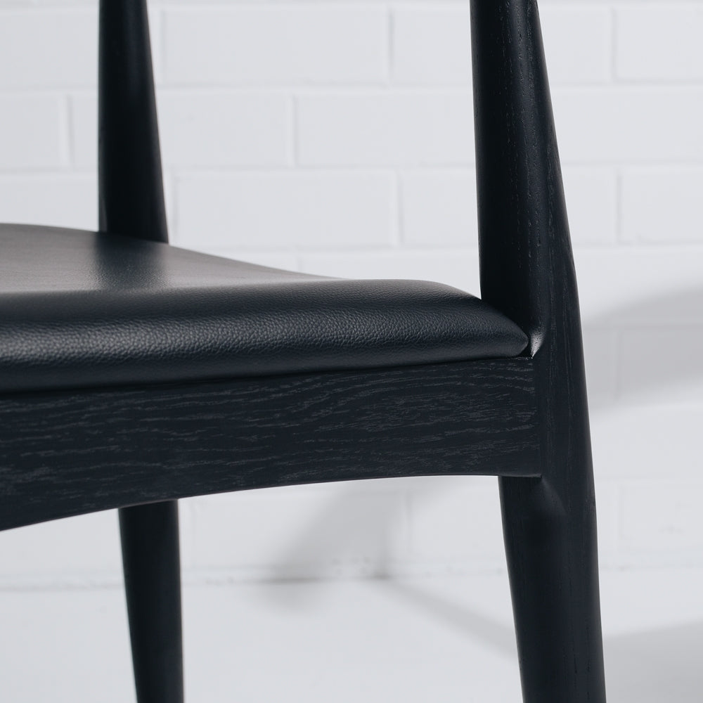 Elbow Dining Chair - Black