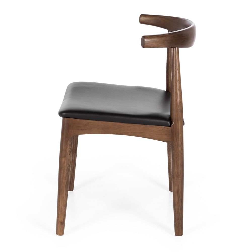 Elbow Dining Chair - Deep Oak