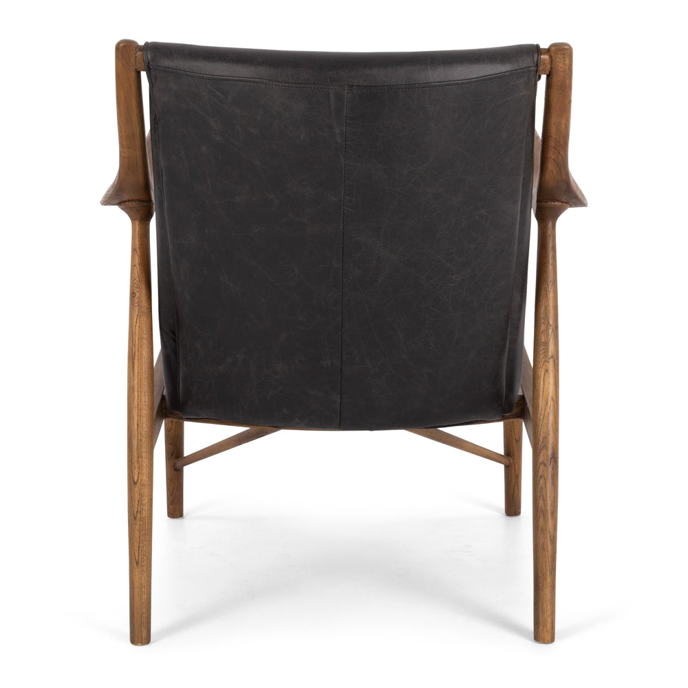 Finn Leather Armchair Black