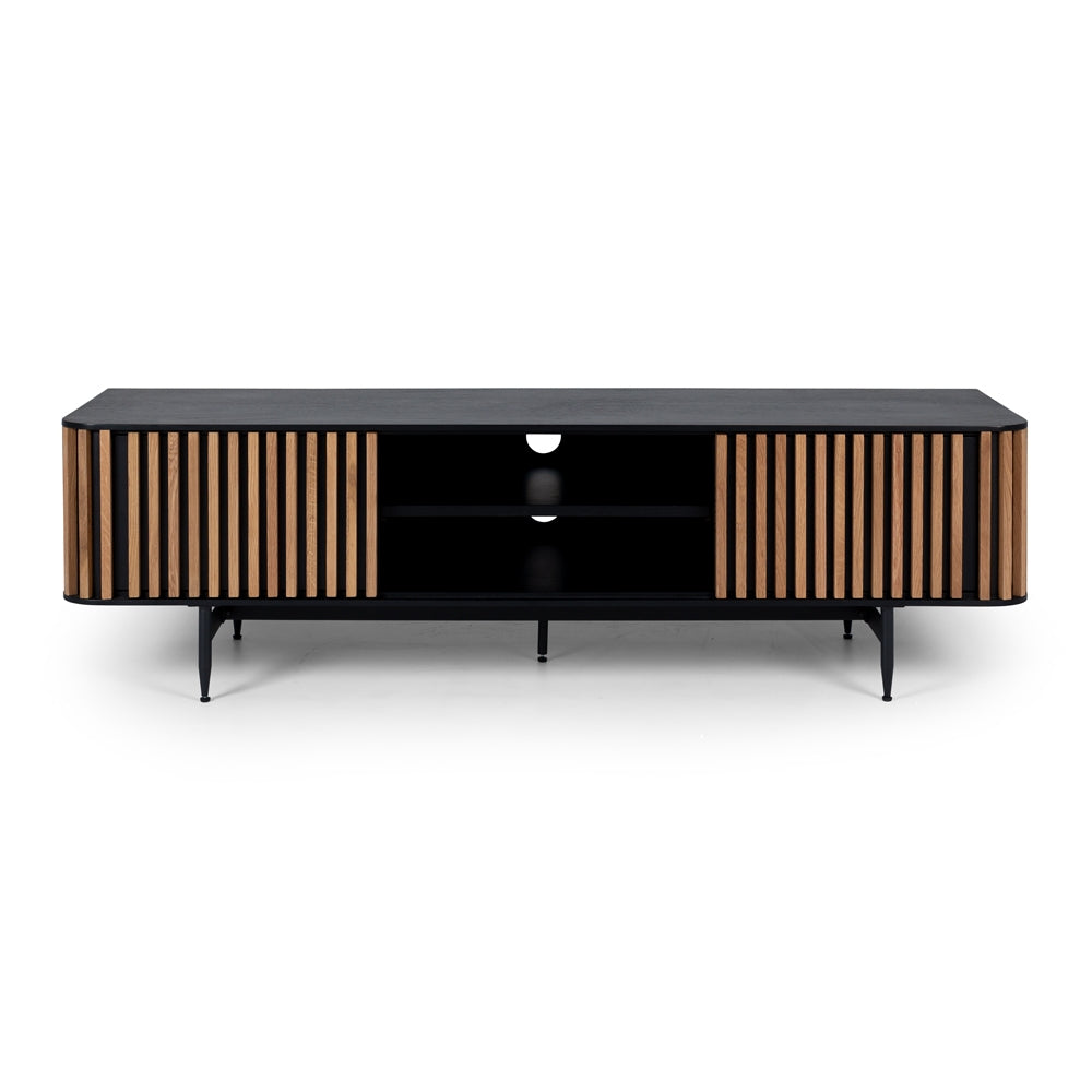 Linea TV Unit - Natural & Black