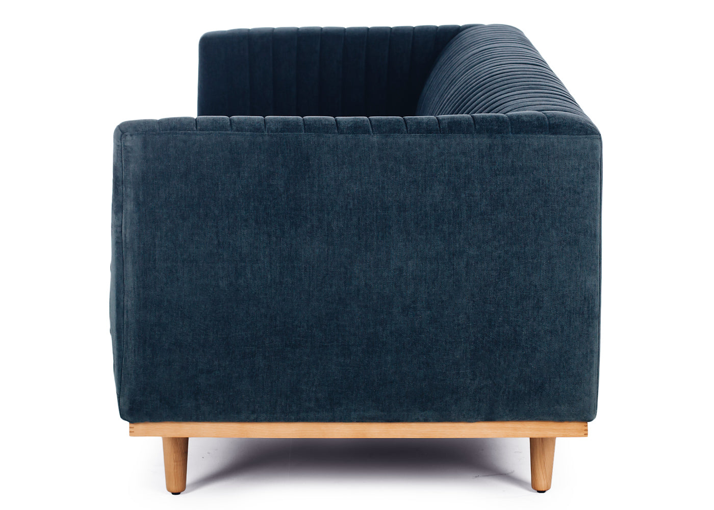 Madison Art Deco 3 seater sofa - Blue Strata