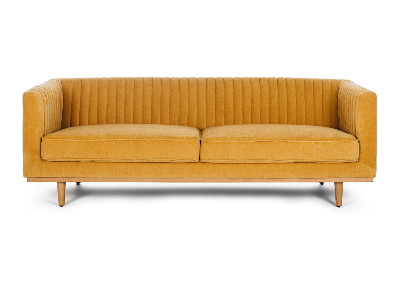 Madison Art Deco 3 seater sofa - Honey Gold