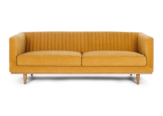 Madison Art Deco 3 seater sofa - Honey Gold