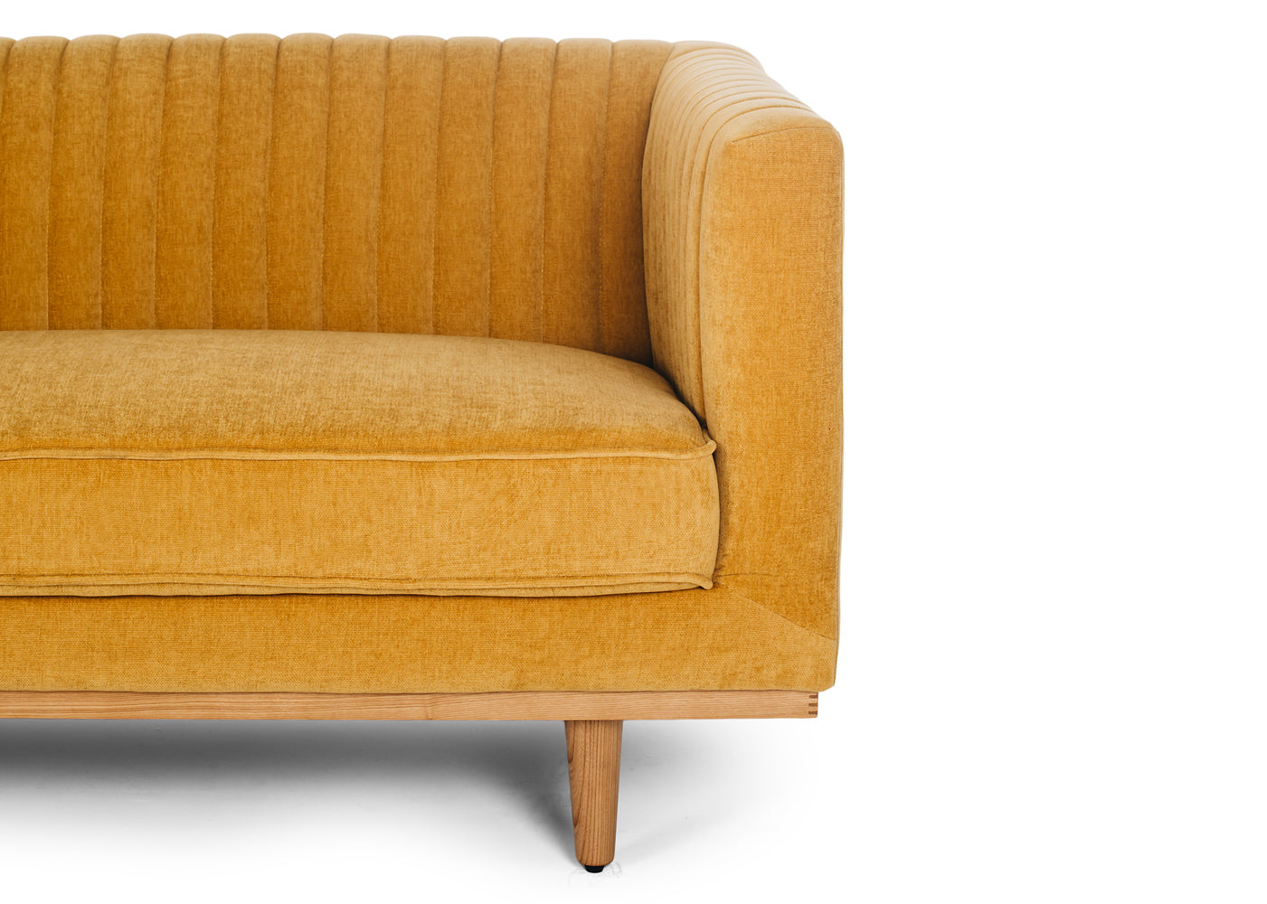 Madison Art Deco 3 seater sofa - Honey Gold