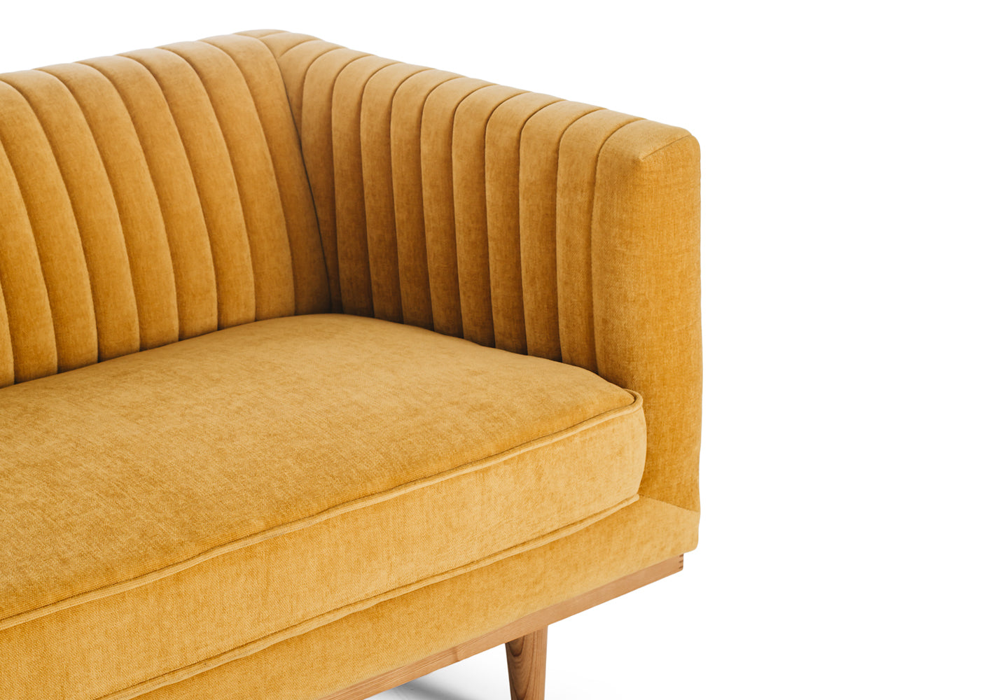 Madison Art Deco 3 seater sofa - Honey Gold