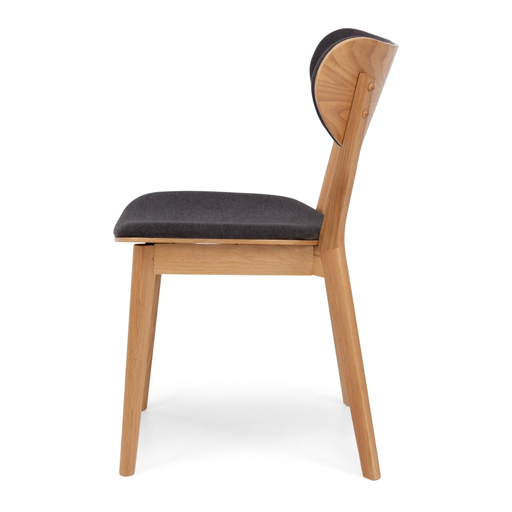 Zurich Dining Chair - Oak and Dark Grey