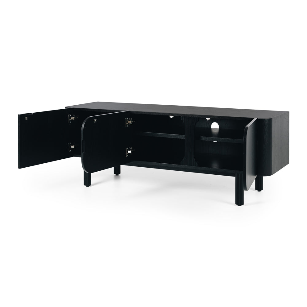 Sirocco Oak TV Stand - Black