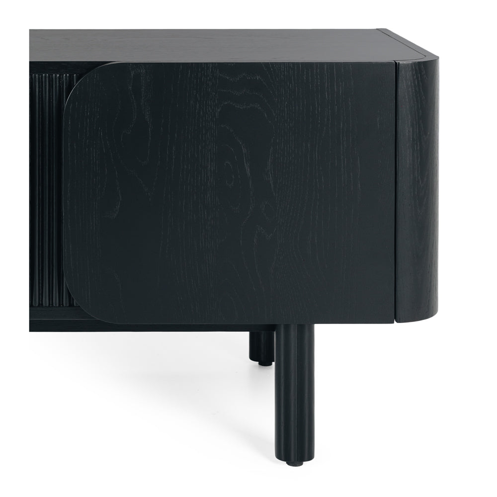 Sirocco Oak TV Stand - Black