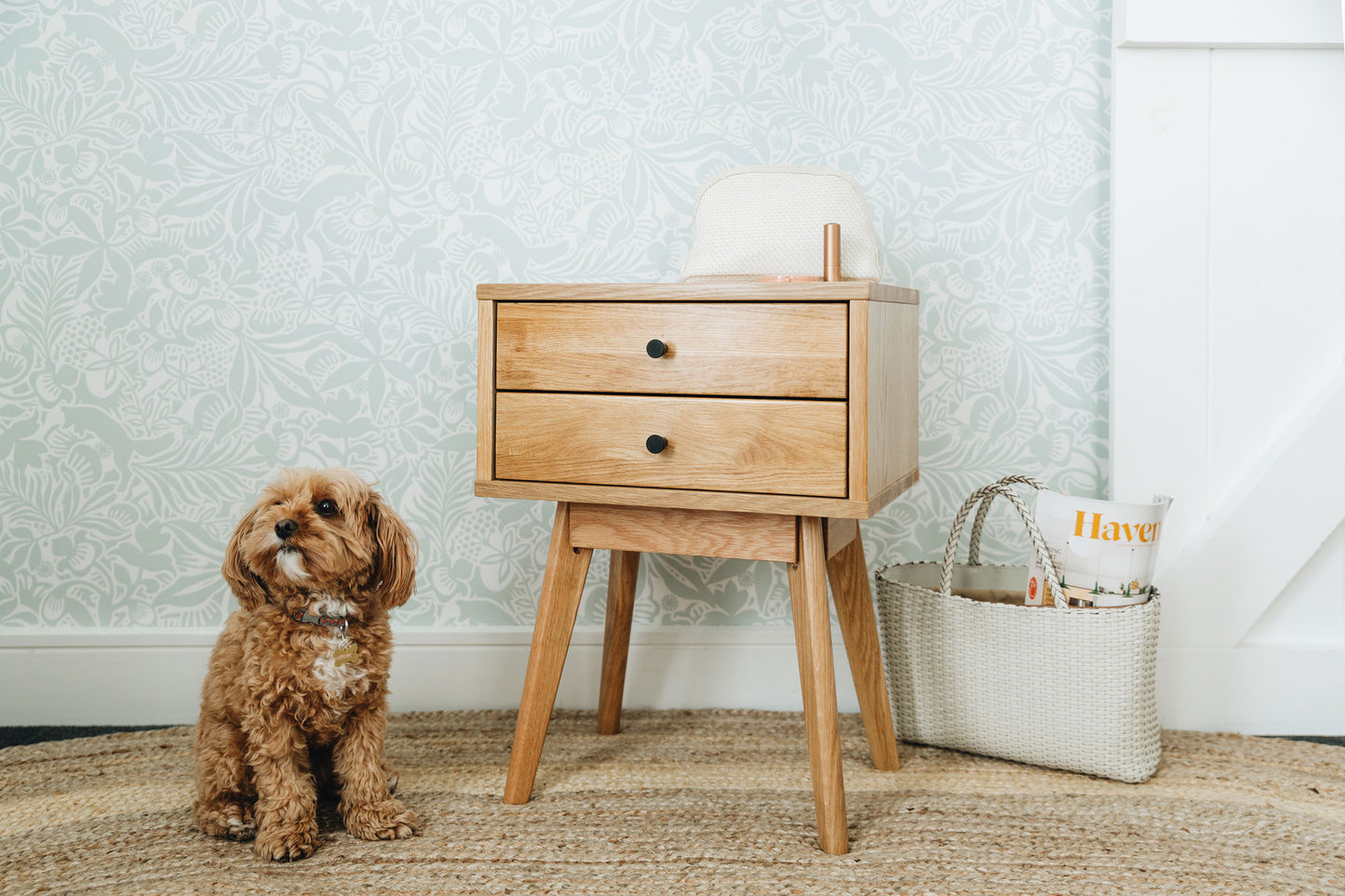 Radius Oak Bedside