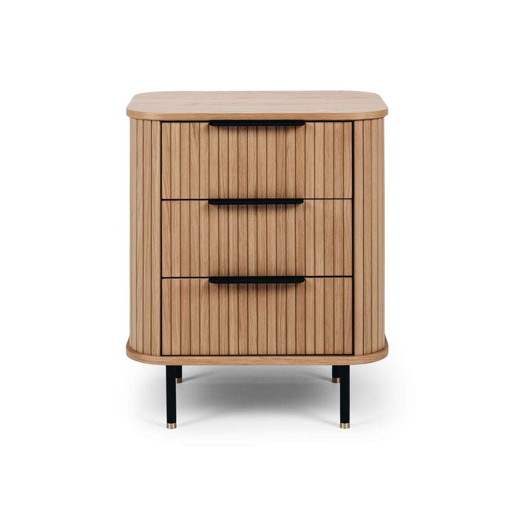 Anders 3 Drawer Bedside - Natural