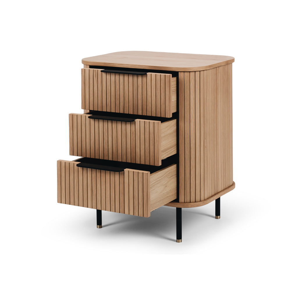 Anders 3 Drawer Bedside - Natural