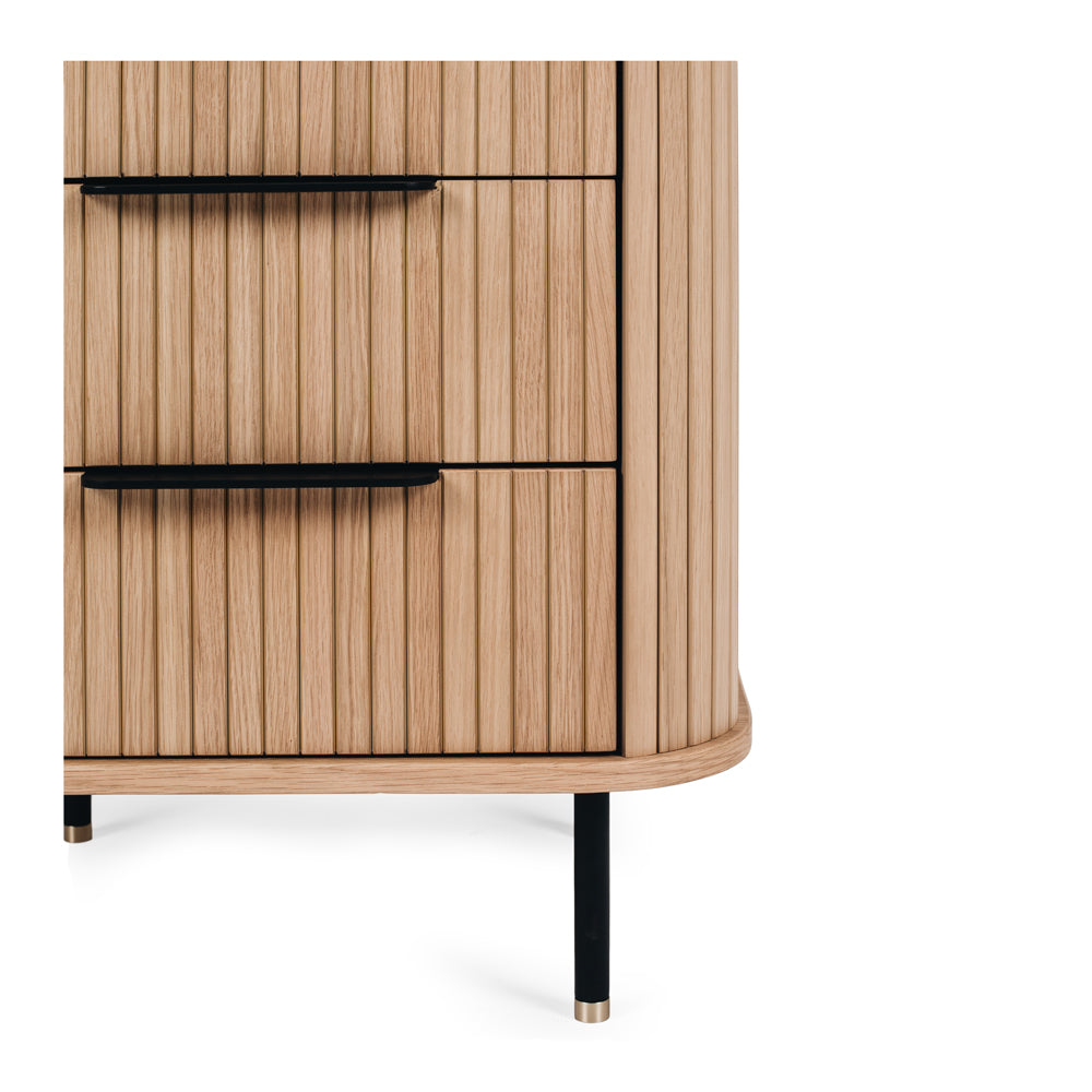 Anders 3 Drawer Bedside - Natural