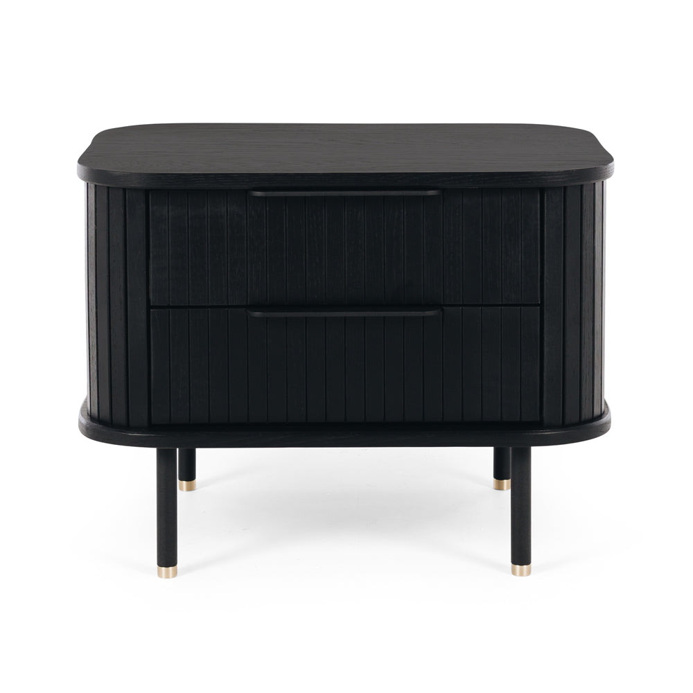 Anders 2 Drawer Bedside - Black