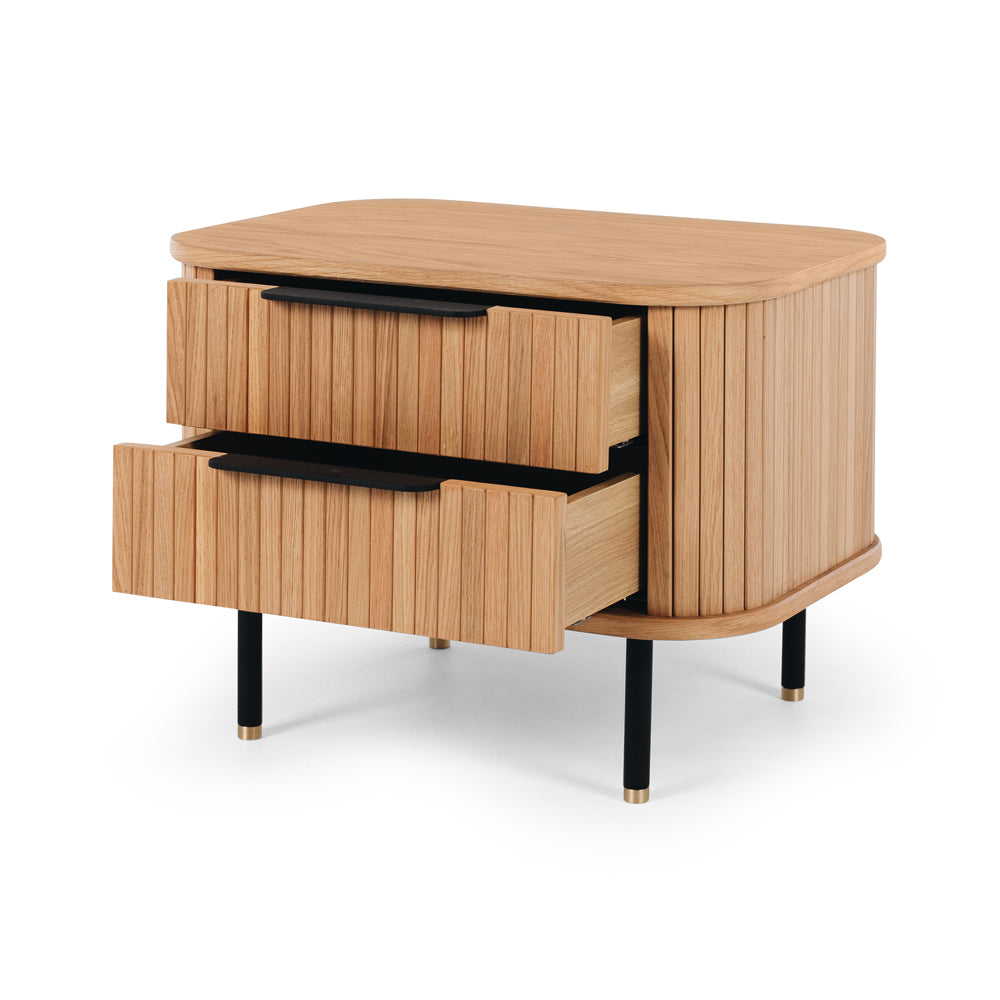 Anders 2 Drawer Bedside - Natural