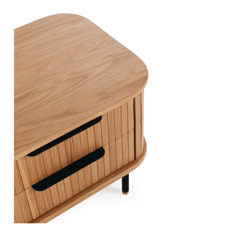 Anders 2 Drawer Bedside - Natural