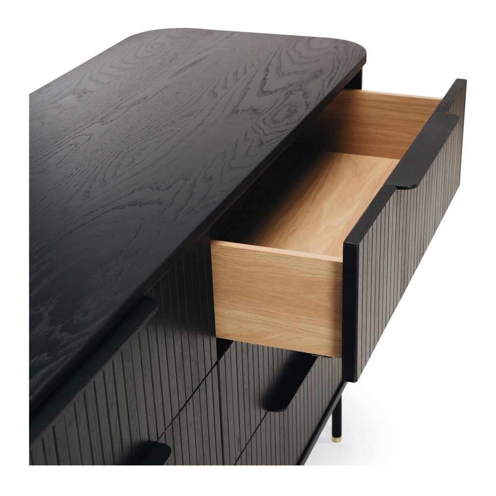 Ander 6 Drawer Dresser - Black